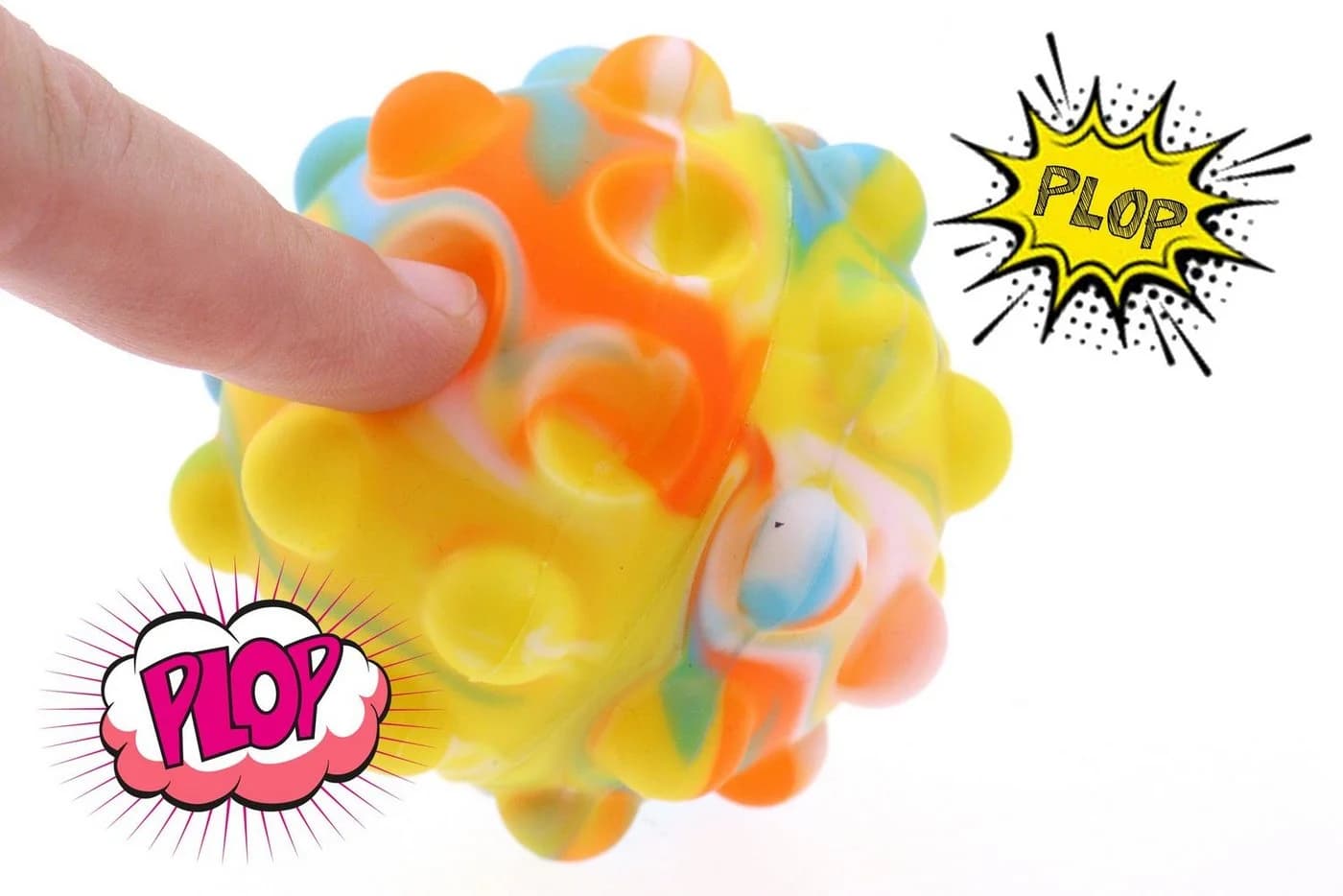 ELLUG Spielball 4er Set Pop it Ball Bunt Ø7cm Antistress - Bild 3
