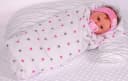 La Bortini Flanell-Betttuch Baby Wickeltuch 78x120cm Baumwolle Bild 1
