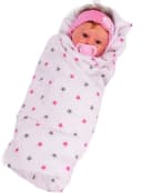 La Bortini Flanell-Betttuch Baby Wickeltuch 78x120cm Baumwolle Bild 2