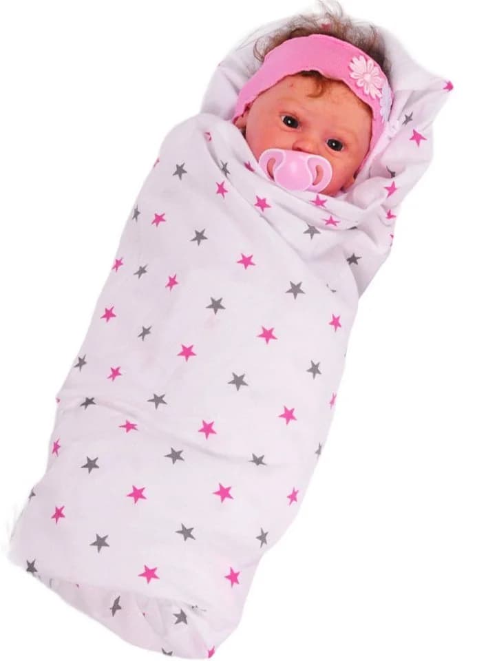 La Bortini Flanell-Betttuch Baby Wickeltuch 78x120cm Baumwolle - Bild 2