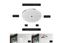 CHRIS BERGEN Kopfbrause Wassersparende Regendusche Chrom Schwarz matt Bild 3