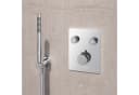 CHRIS BERGEN Handbrause Stabhandbrause Duschkopf Chrom Schwarz matt Bild 1
