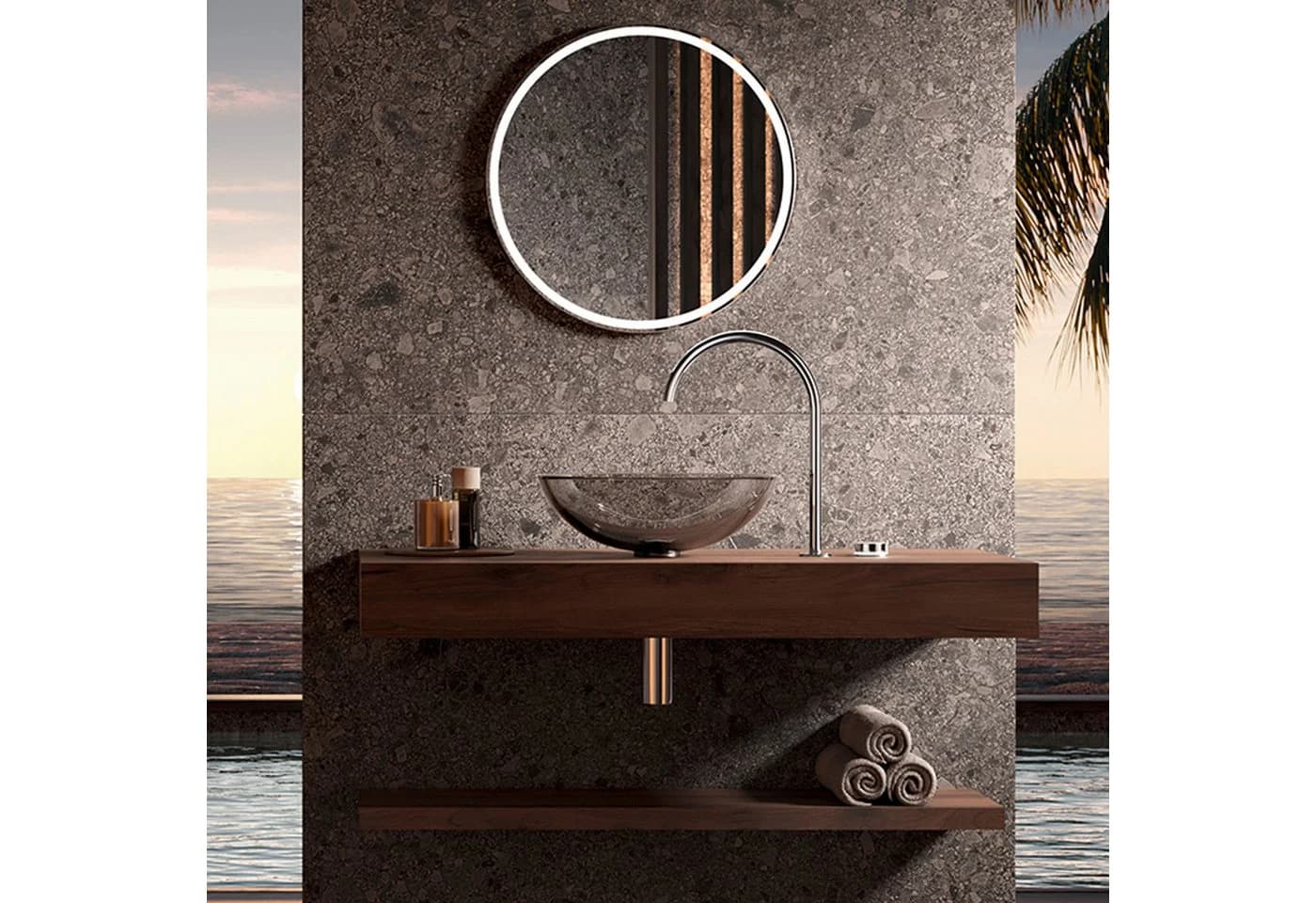 CHRIS BERGEN Design Siphon Geruchsverschluss Chrom Schwarz matt