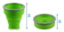 SHIBBY Faltbarer Silikon-Becher Grün 210ml Camping Trinkbecher Bild 1