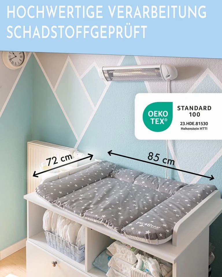 pic Bear Wickelauflage Beige Wasserdicht Schadstoffgeprüft Made in EU - Bild 5