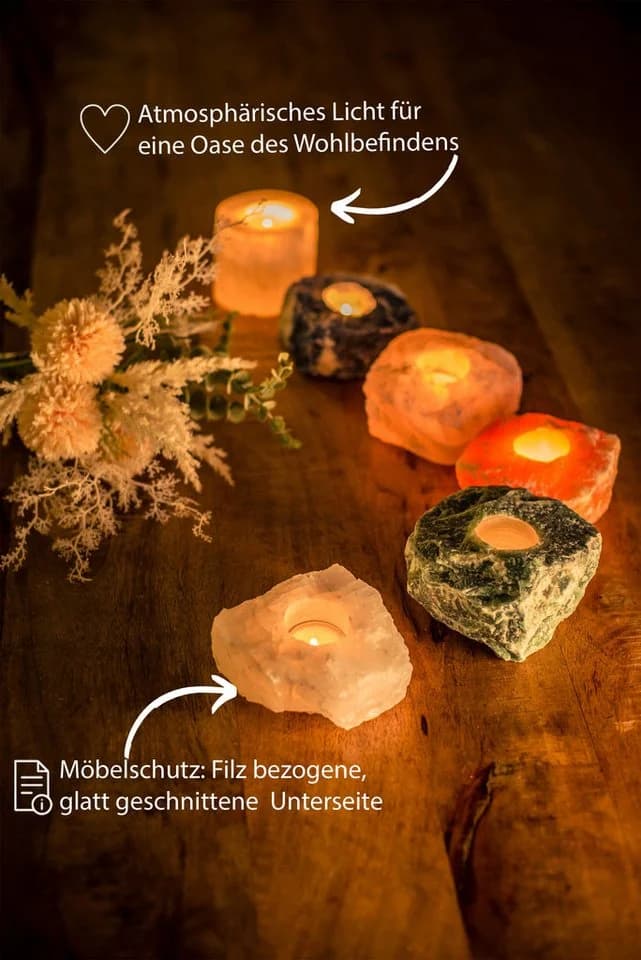 Lebensquelle Plus Teelichthalter Bergkristall Weiß - Bild 3