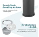 Ribelli Standabfallbehälter mit Aschenbecher Schwarz Metall Bild 4