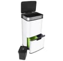 Ribelli Mülltrennsystem Sensor Mülleimer 4 Fächer 72L Weiß Bild 1