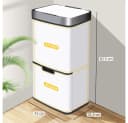 Ribelli Mülltrennsystem Sensor Mülleimer 4 Fächer 72L Weiß Bild 3