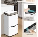 Ribelli Mülltrennsystem Sensor Mülleimer 4 Fächer 72L Weiß Bild 4