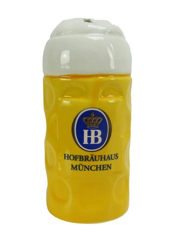 Hofbräuhaus München Spardose Isarseidel Steinzeug Gelb - Bild 2