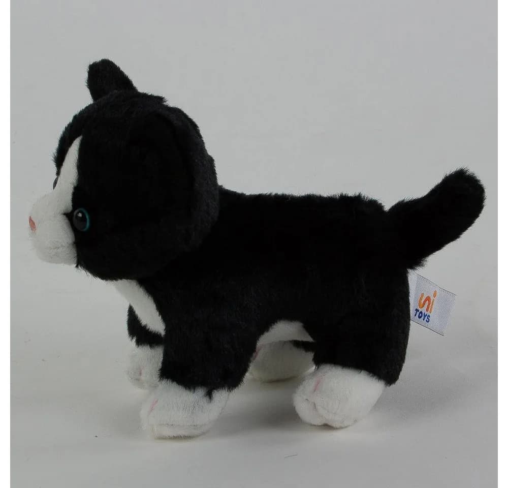 Teddys Rothenburg Plüschkatze Schwarz/Weiß 14 cm Kuscheltier