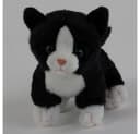 Teddys Rothenburg Plüschkatze Schwarz/Weiß 14 cm Kuscheltier Bild 3