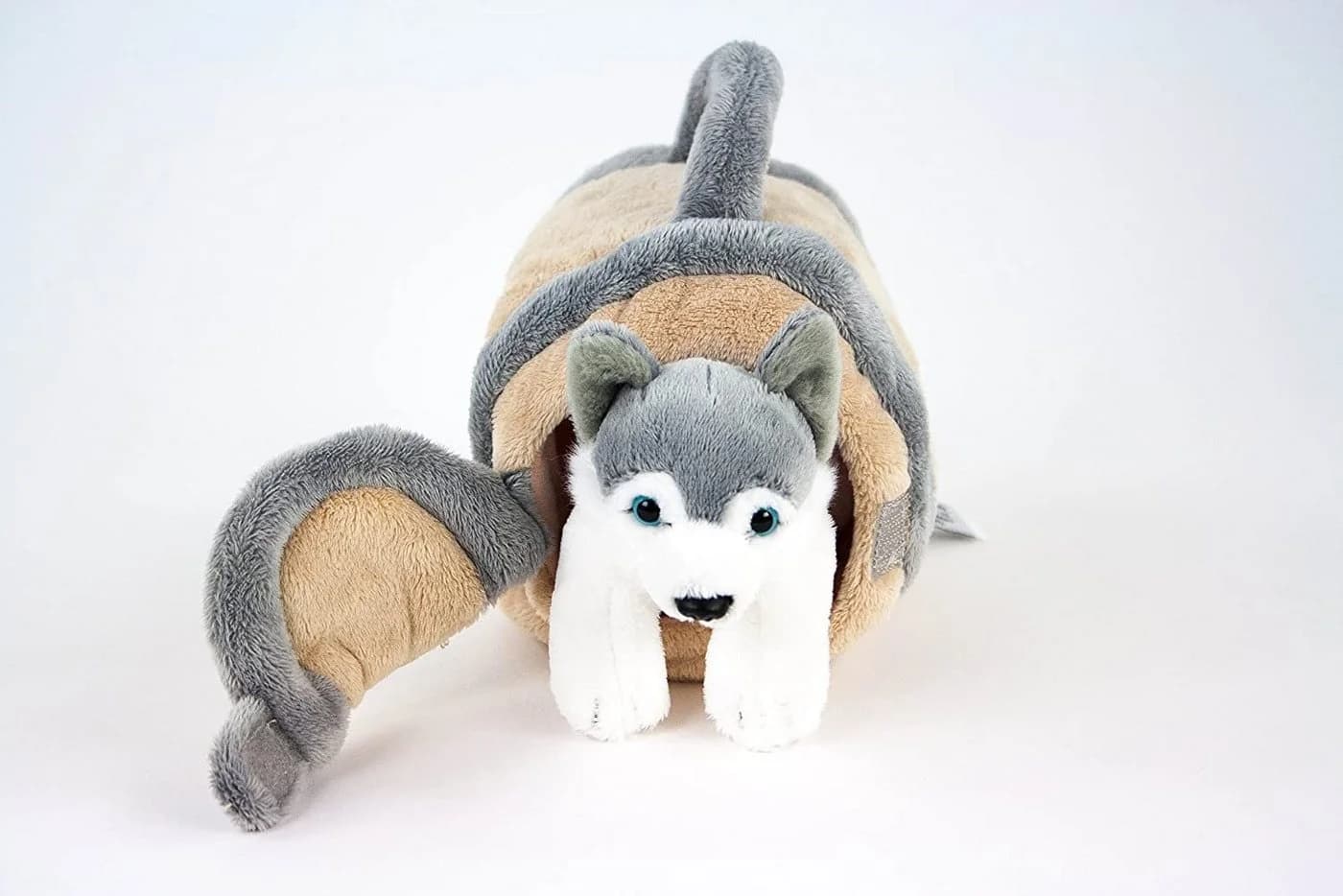 Teddys Rothenburg Kuscheltier Hund Husky in Hütte 15 cm Plüschhusky