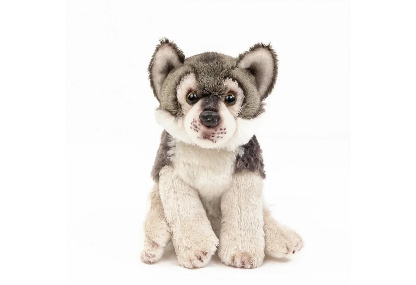 Teddys Rothenburg Kuscheltier Wolf 15 cm sitzend Plüschtier Grau - Bild 3