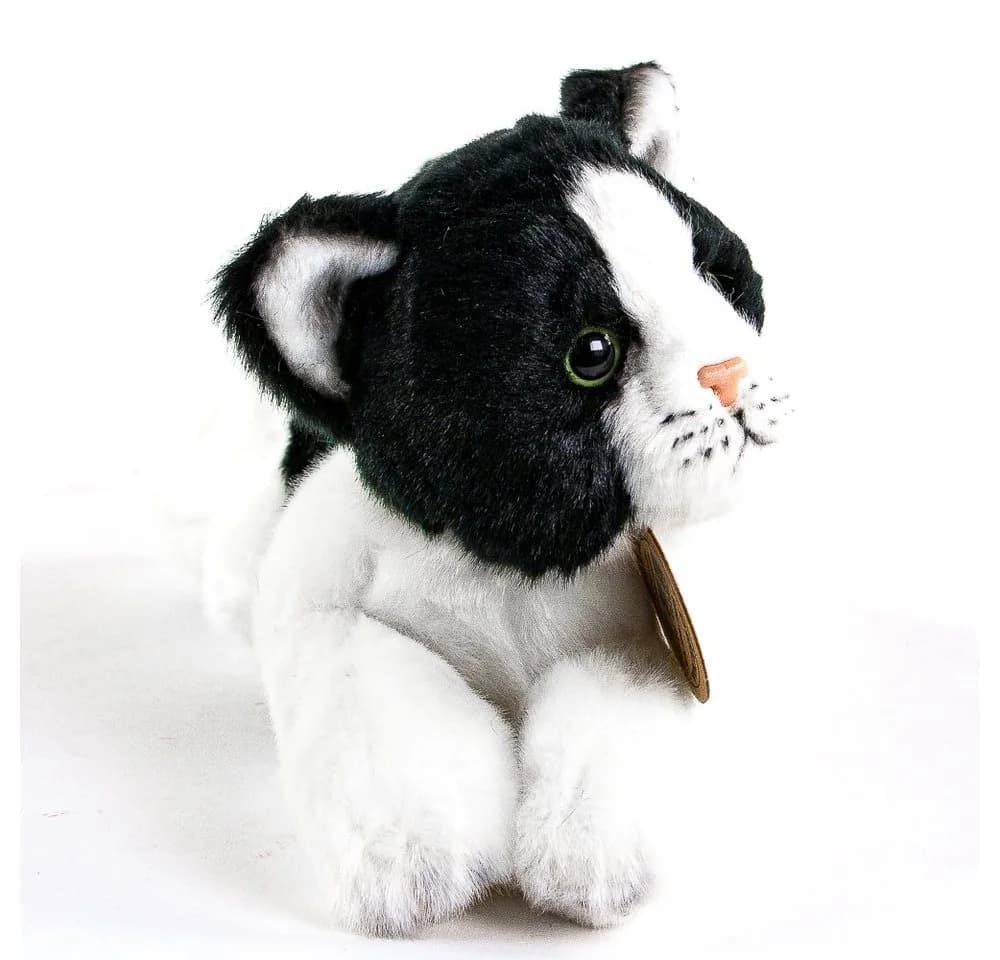 Teddys Rothenburg Plüschkatze Schwarz-Weiß Kuscheltier 30 cm