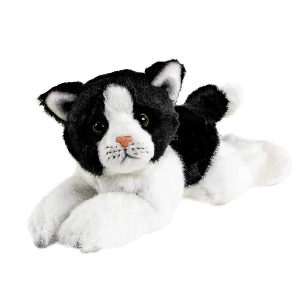 Teddys Rothenburg Plüschkatze Schwarz-Weiß Kuscheltier 30 cm - Bild 2