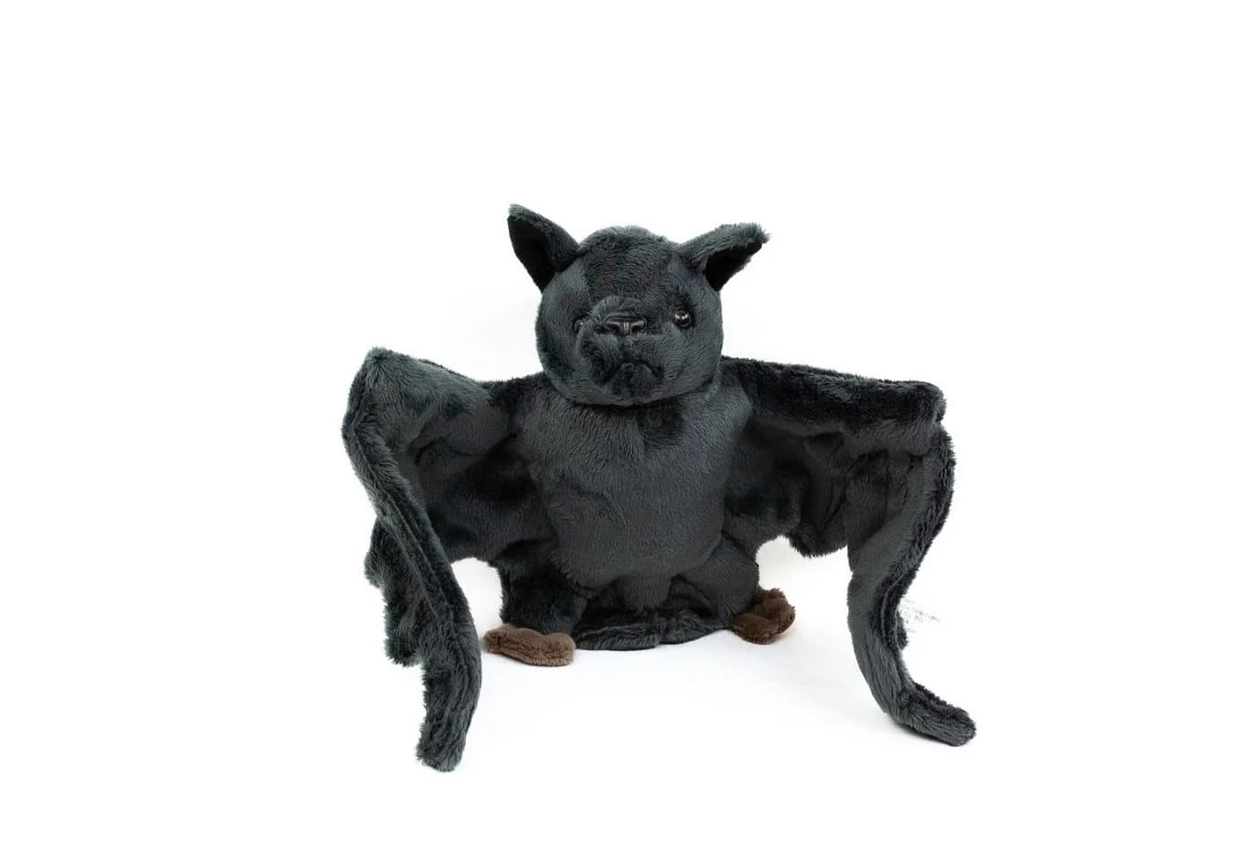 Teddys Rothenburg Kuscheltier Fledermaus mit Band 36 cm Schwarz Plüsch