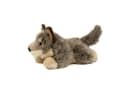 Teddys Rothenburg Plüschwolf Grau Beige 20 cm Kuscheltier Liegend Bild 3