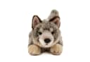 Teddys Rothenburg Plüschwolf Grau Beige 20 cm Kuscheltier Liegend Bild 4