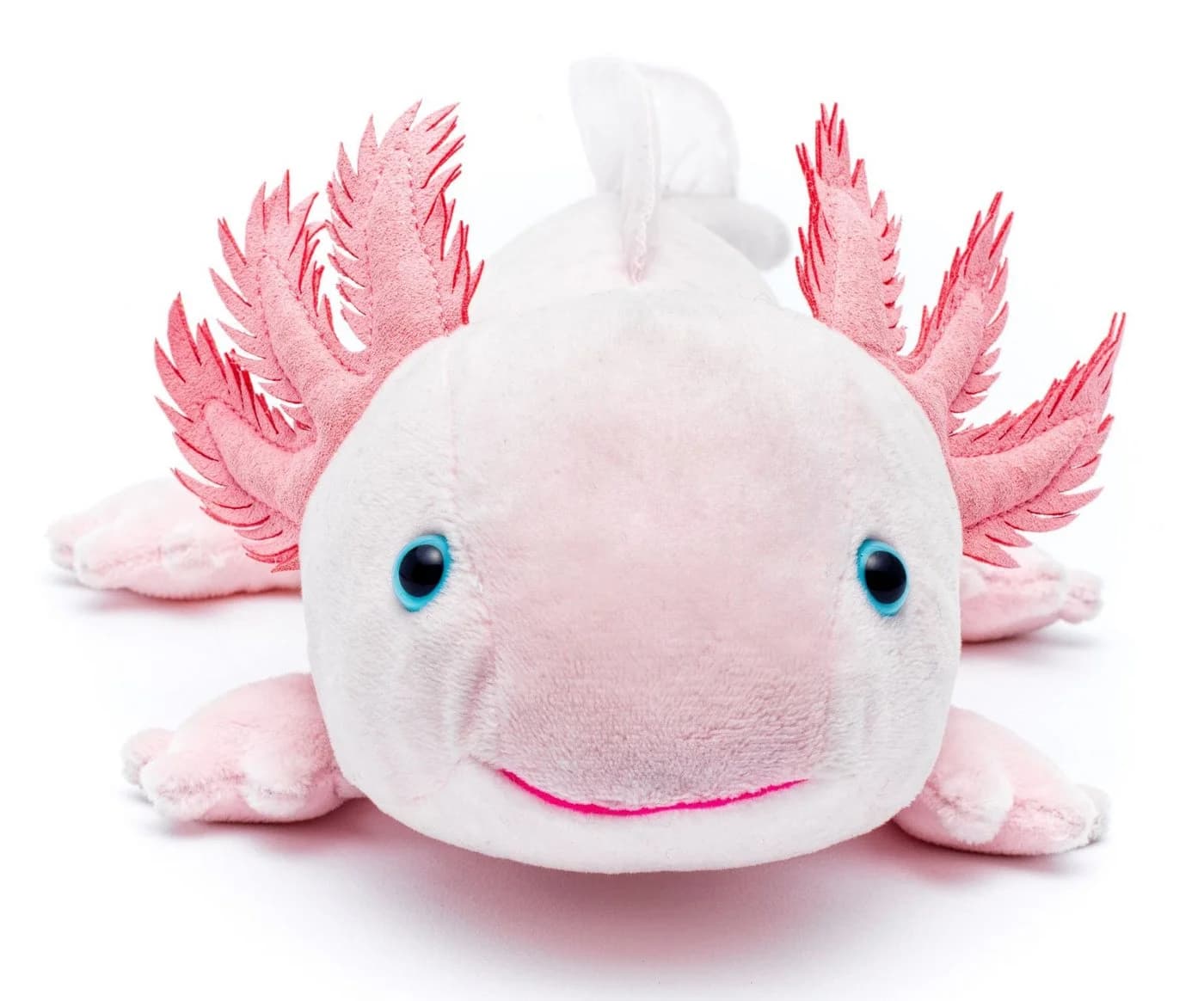 Teddys Rothenburg Kuscheltier Axolotl rosa 30 cm liegend Plüschaxolotl