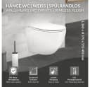 LuxeBath Spülrandloses Hänge-WC Weiß mit Softclose-Sitz & Nano-Beschichtung Bild 1
