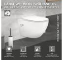 LuxeBath Hänge-WC mit Bidet-Funktion, spülrandlos, weiß Bild 1