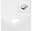 LuxeBath Aufsatzwaschbecken Keramik Eckig 350x205x125 mm Weiß Bild 3
