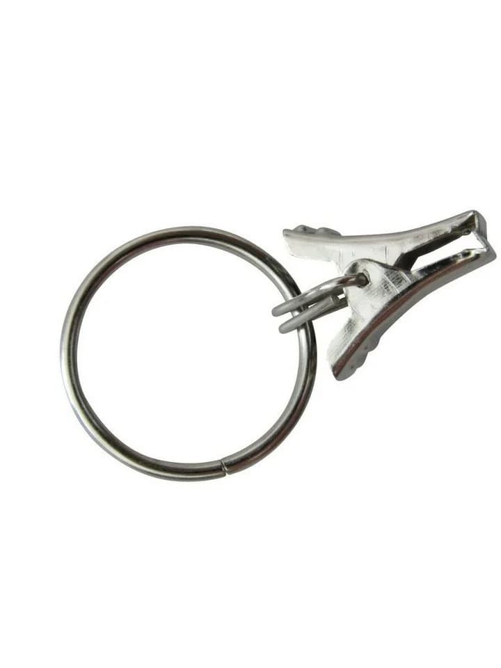 rewagi Gardinenhaken Metallklammer mit Ring 23mm vernickelt - Bild 4