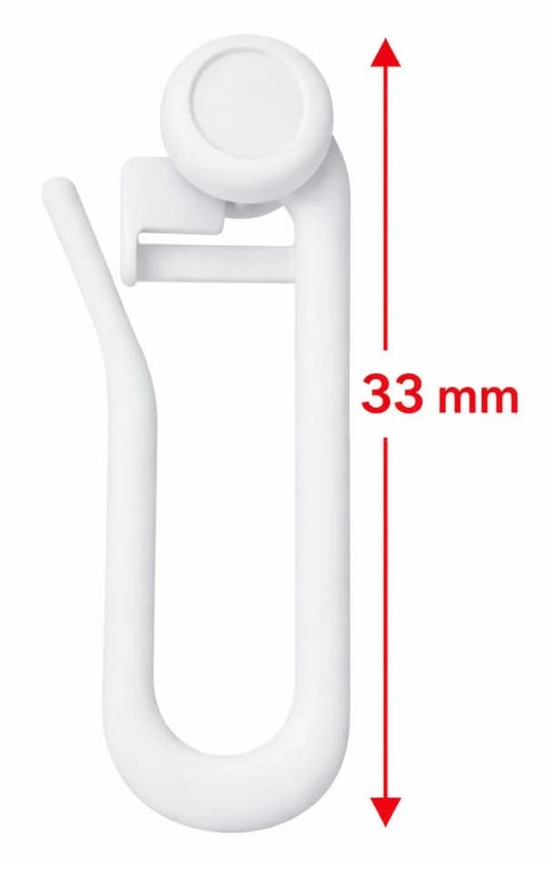 rewagi Gardinenröllchen mit Langer Haken Rolle Ø 8mm