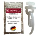 rewagi Gardinengleiter Set 100 Ösen-Gleiter & 100 Haken Weiß Bild 2
