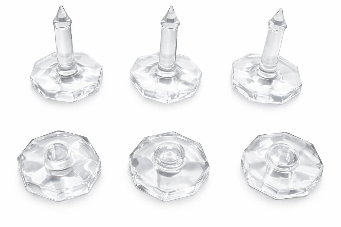 rewagi Gardine Faltenstecker transparent 50 Stück Kunststoff