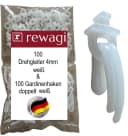 rewagi Gardinengleiter 100 Drehgleiter & 100 Gardinenhaken doppelt für Gardinenschiene, Gardinenleiste, Gardinen, Vorhänge Bild 2