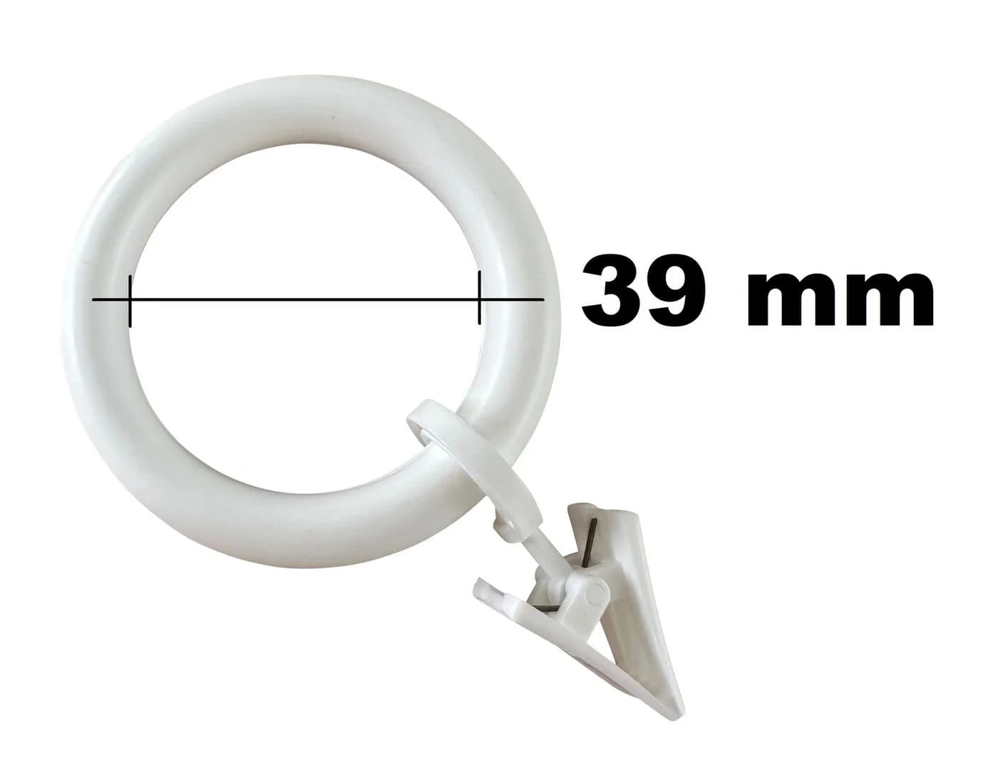 rewagi Gardinenring 10er-Set Weiß Ø55/39 mm - Bild 3
