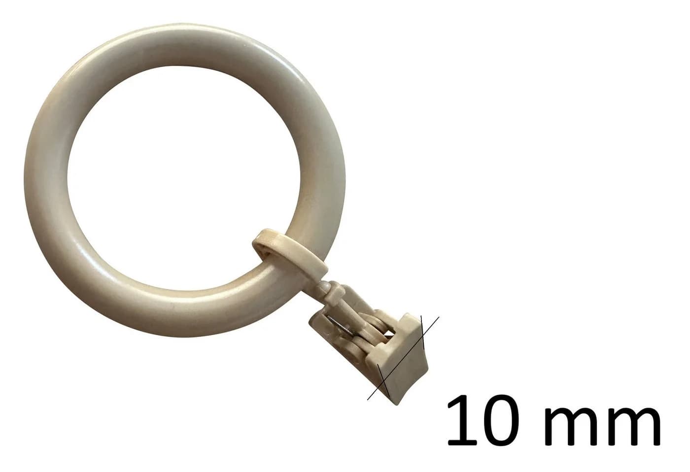 Rewagi Gardinenring Vorhangringe mit Klammer Beige - Bild 4