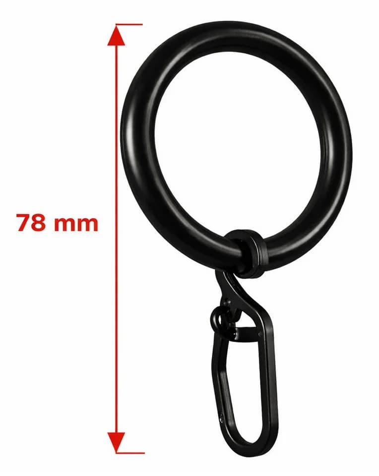 rewagi Gardinenring mit Überklipshaken Ø41/57 mm Kunststoff
