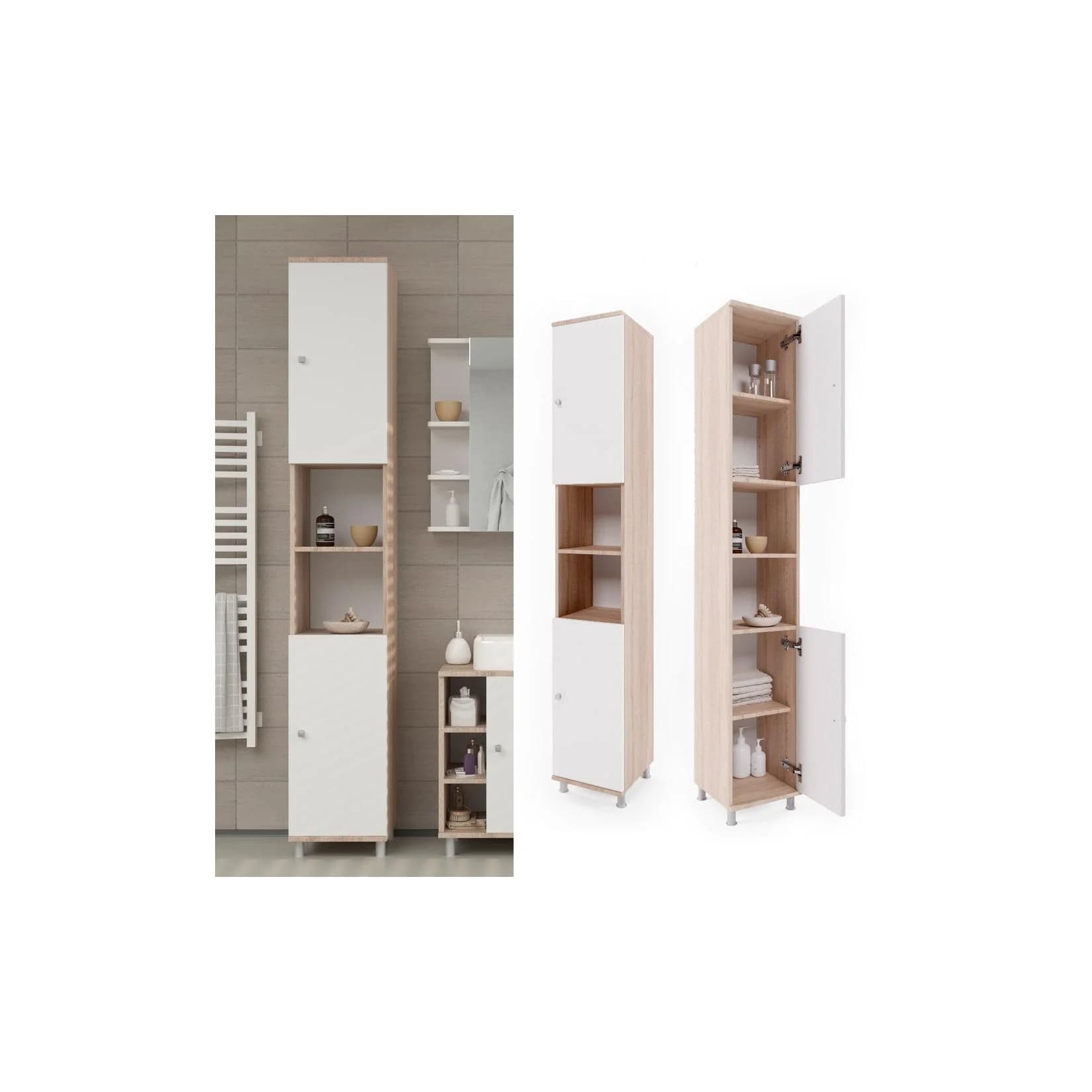 VICCO Badschrank FYNN Eiche Sonoma Hochschrank Badezimmer