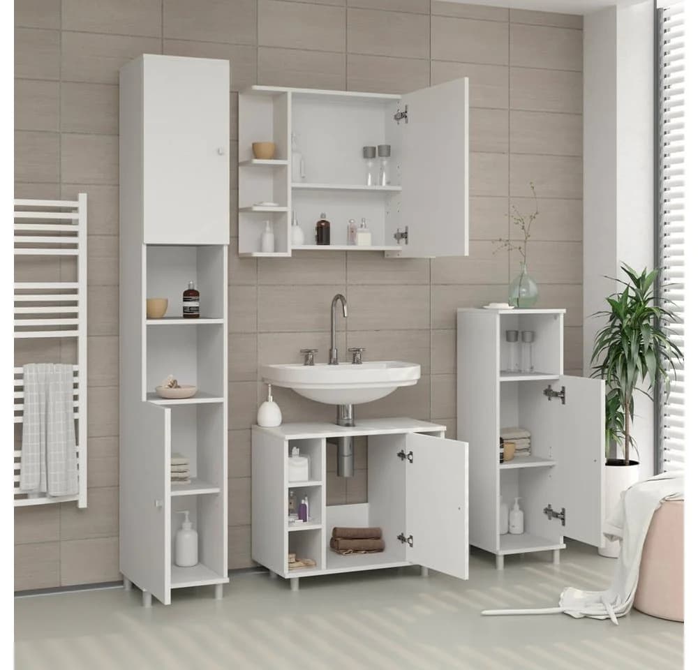 Vicco Badezimmerspiegelschrank Fynn Weiß Modern - Bild 5