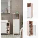 Vicco Midischrank Fynn Weiß Sonoma Badschrank mit Metallfüßen Bild 2