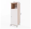Vicco Midischrank Fynn Weiß Sonoma Badschrank mit Metallfüßen Bild 4