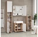 Vicco Midischrank Fynn Weiß Sonoma Badschrank mit Metallfüßen Bild 5