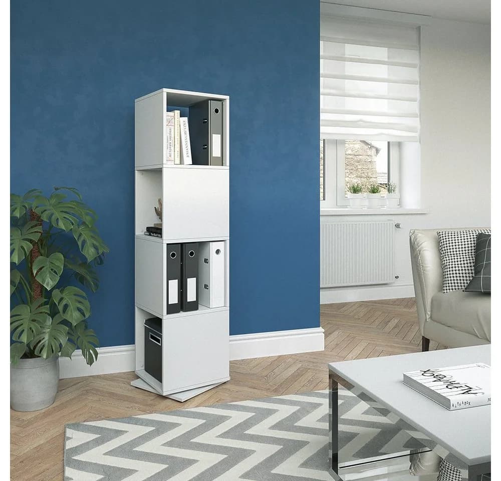 Vicco Drehregal Weiß 360° drehbar 4 Ablagen - Bild 3