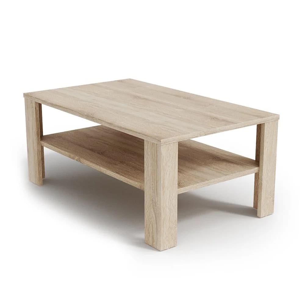Vicco Couchtisch Sonoma Eiche mit praktischem Regal - Bild 2