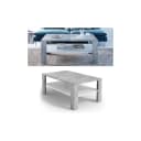 Vicco Couchtisch Beton Optik Weiß mit Ablagefläche Modern Bild 1