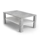 Vicco Couchtisch Beton Optik Weiß mit Ablagefläche Modern Bild 2