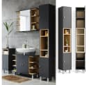 Vicco Badschrank Aquis Hochschrank Eiche Anthrazit Bild 2
