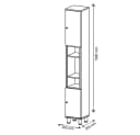 Vicco Badschrank Aquis Hochschrank Eiche Anthrazit Bild 4
