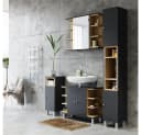 Vicco Badschrank Aquis Hochschrank Eiche Anthrazit Bild 5