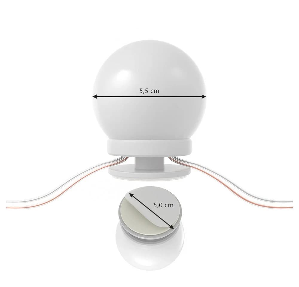 Vicco LED-Lichterkette für Schminktisch Glamour Weiß - Bild 3