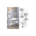 Vicco Design Hocker Weiß Höhenverstellbar 360° Drehbar Bild 1